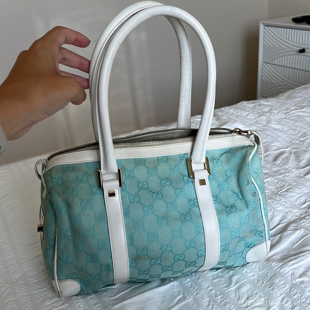 USED: Authentic Vintage Gucci Seafoam Handbag